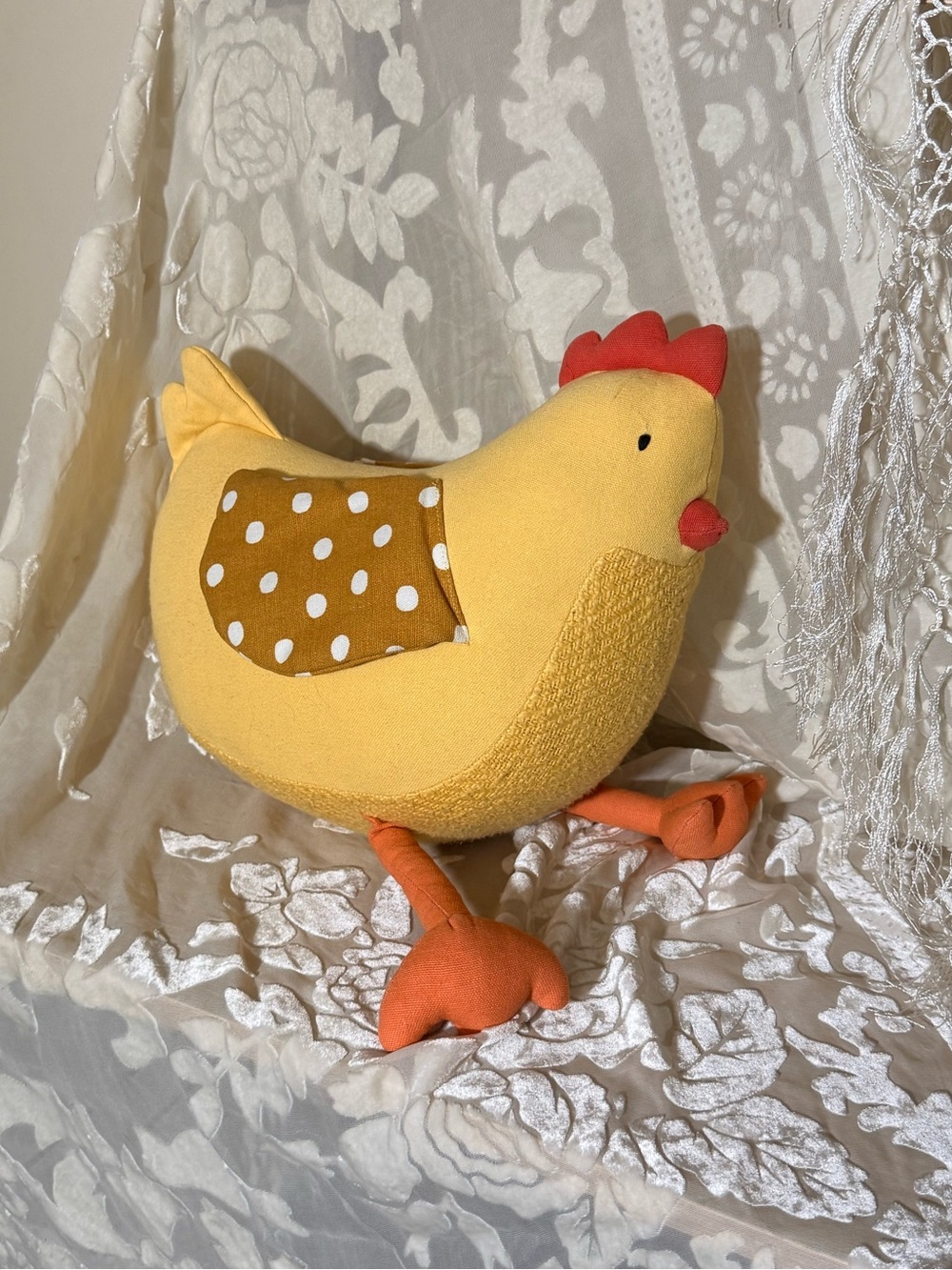 Pillowfort Chicken Hen Pillow Yellow Farmhouse Cottagecore Decor